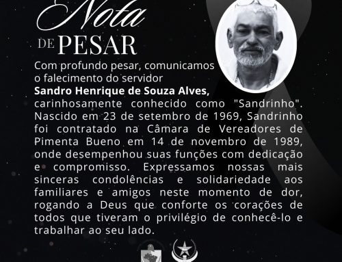 LUTO OFICIAL EM VIRTUDE DO FALECIMENTO DO SERVIDOR SANDRO HENRIQUE DE SOUZA ALVES