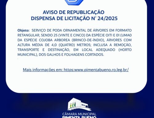 Dispensa de Licitação Eletrônica nº 024/2025/CMPB