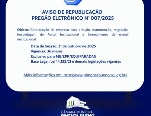 Pregão Eletrônico nº 007/2025/CMPB